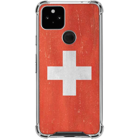 Switzerland Flag Distressed Pixel Cases